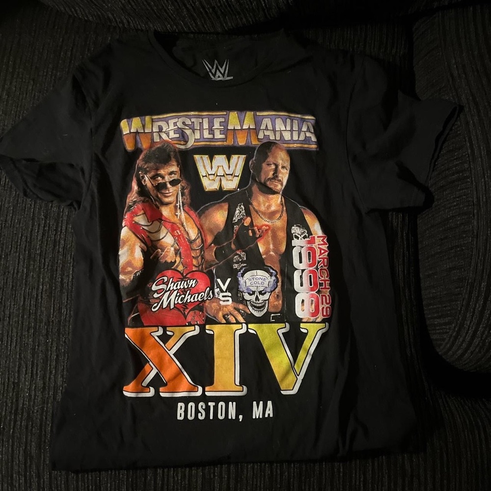 WWE Wrestlemania XIV 14 Boston, MA 1998 Men's TShirt size small good condition